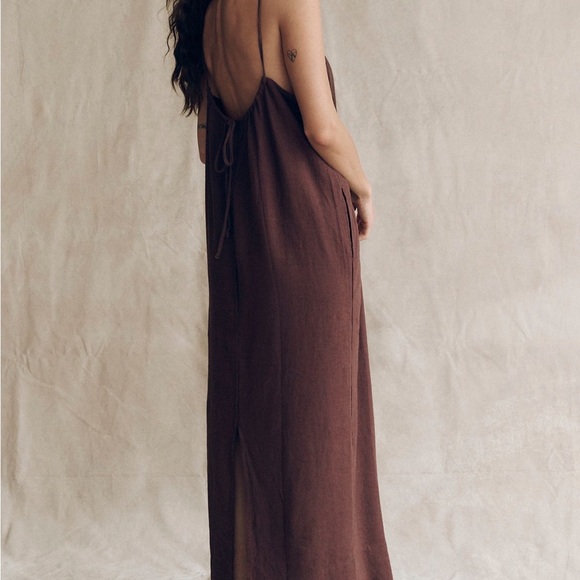 Free People Aspen Linen Maxi Dress - Picture 2 of 3